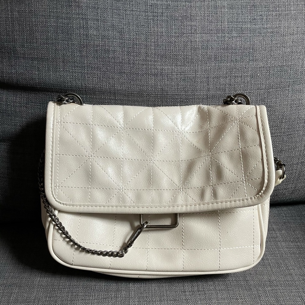 Zara white shoulder bag